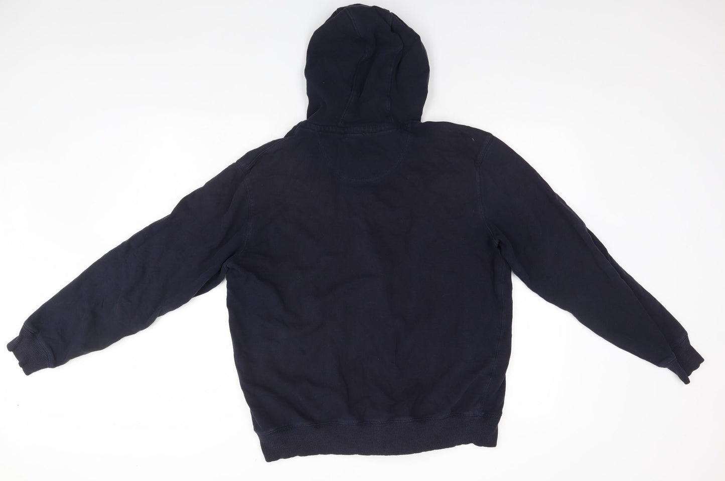Marks and Spencer Mens Blue  Cotton Full Zip Hoodie Size XL