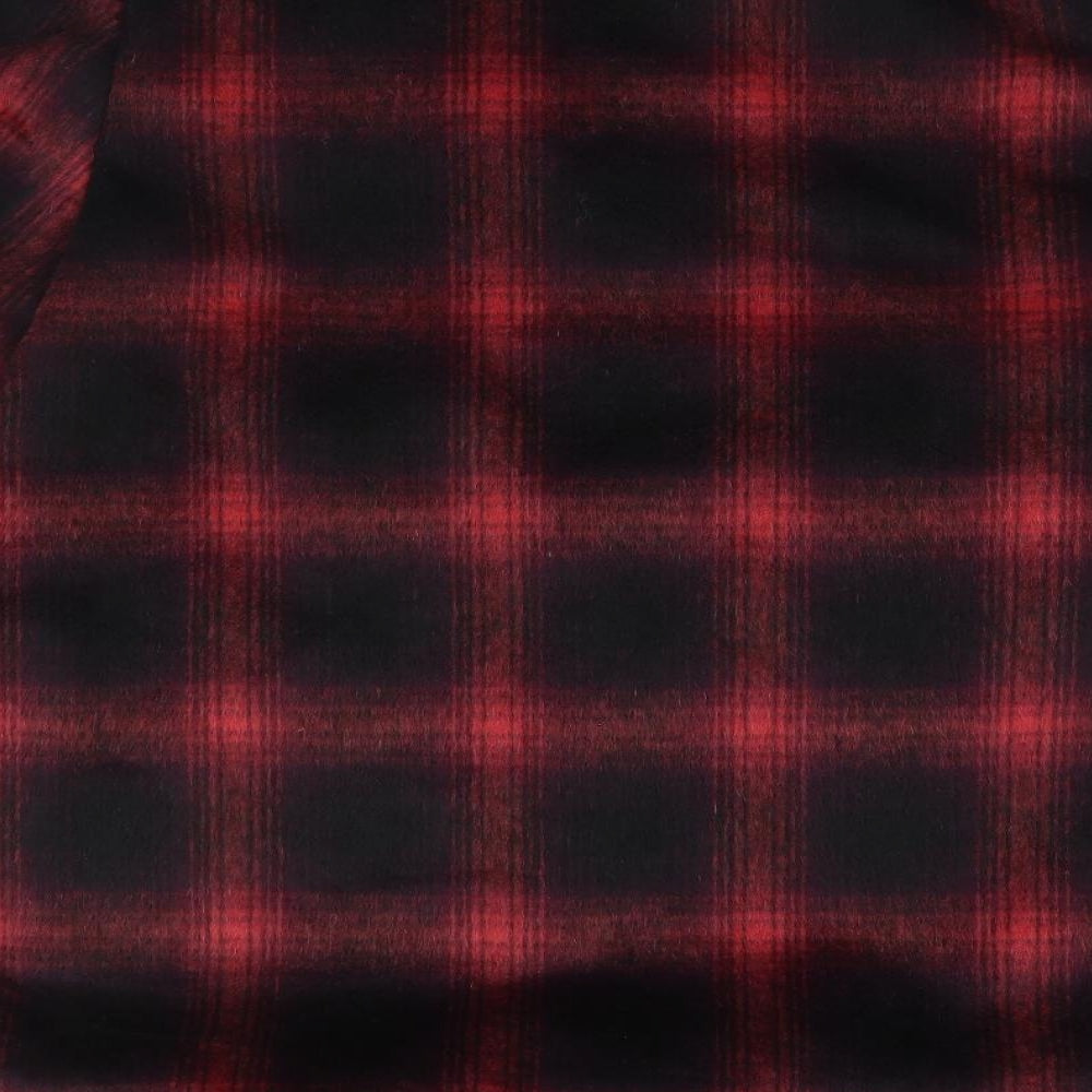Marks and Spencer Womens Red Plaid  Overcoat Coat Size 22