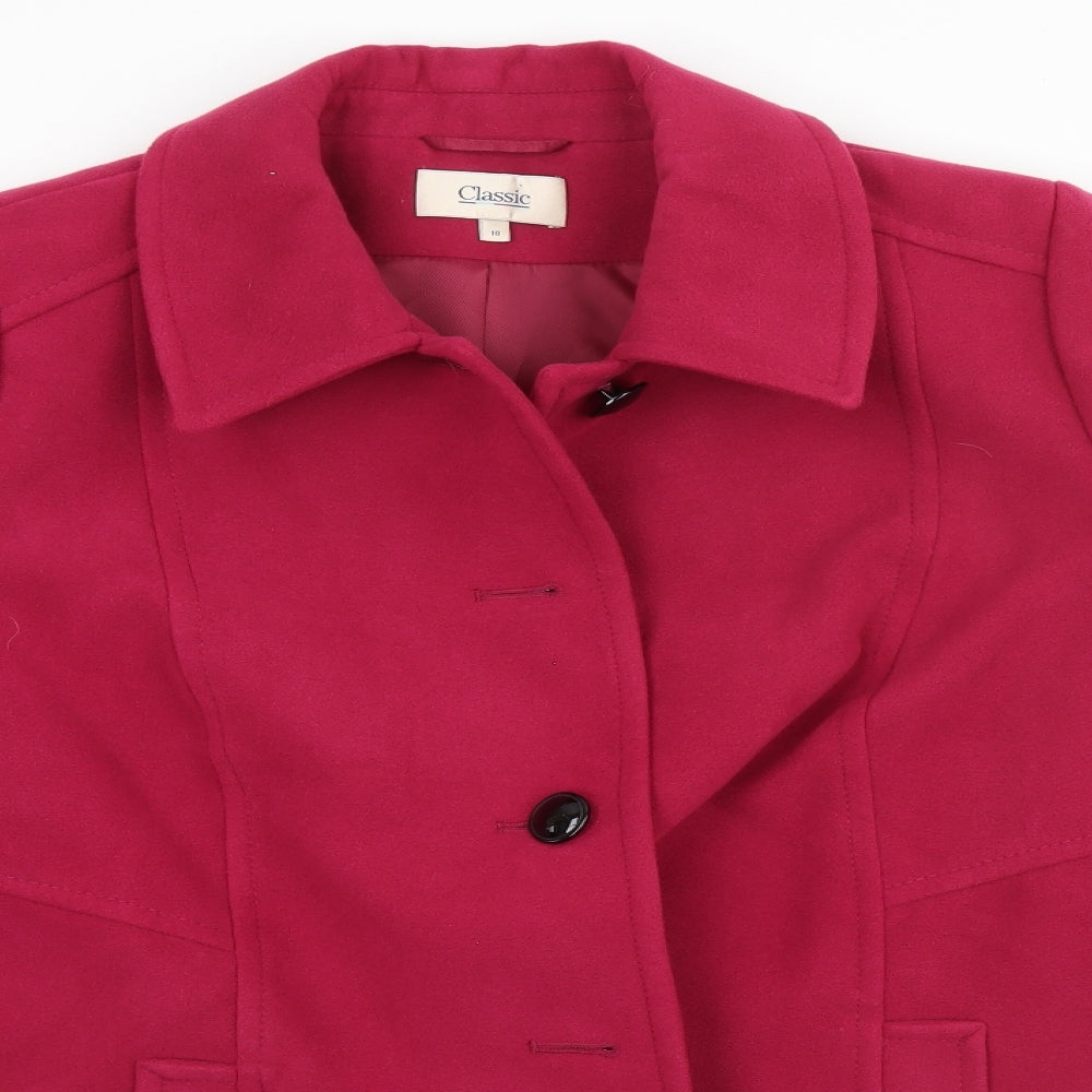 Preworn Womens Pink   Overcoat Coat Size 18