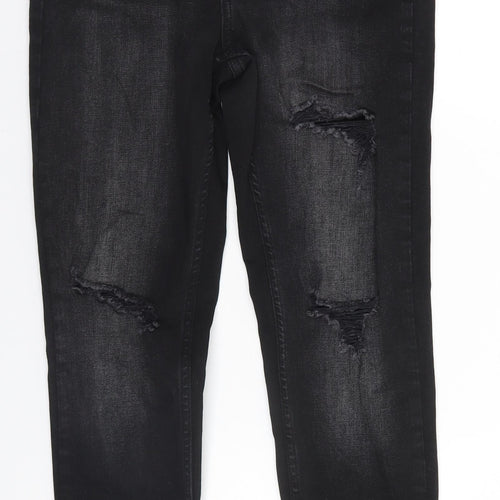 Denim & Co. Womens Black   Straight Jeans Size 12 L26 in