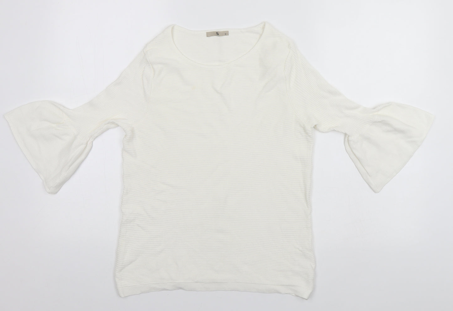 TU Womens White   Pullover Jumper Size 12