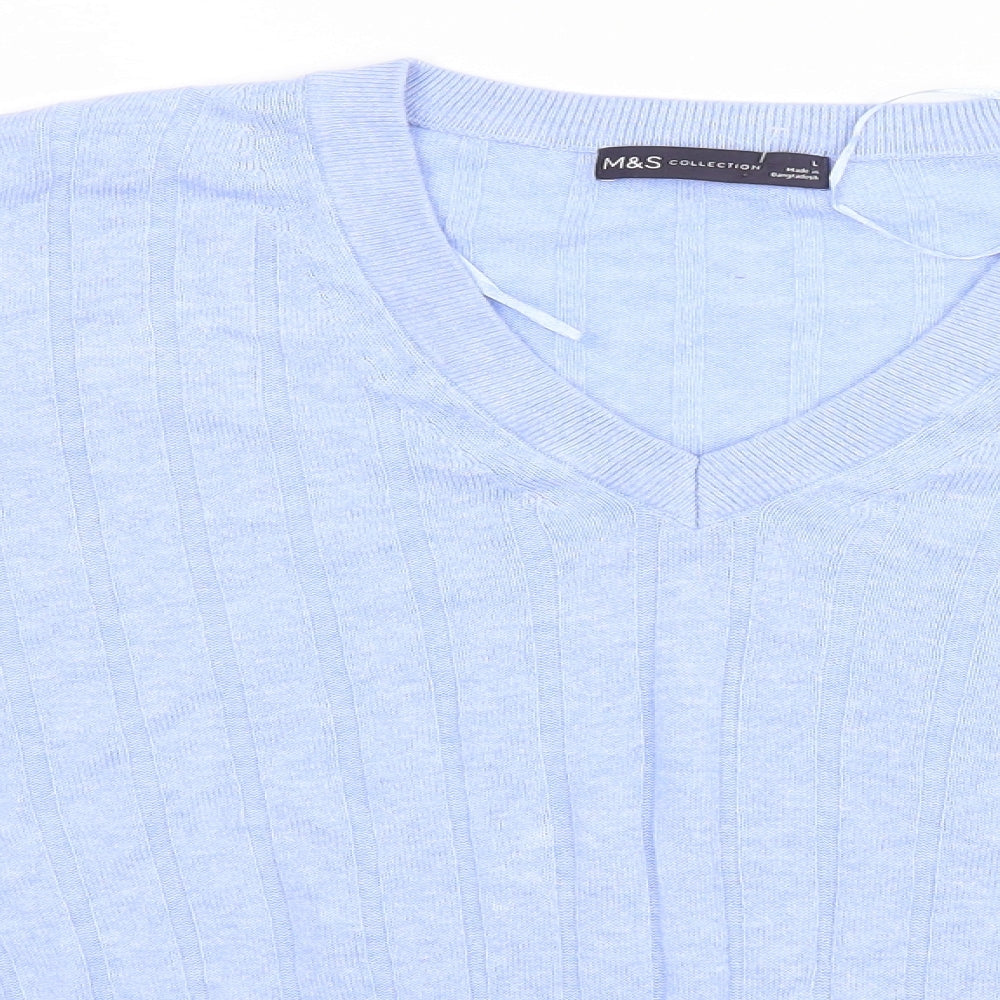 Marks and Spencer Womens Blue   Pullover Jumper Size L