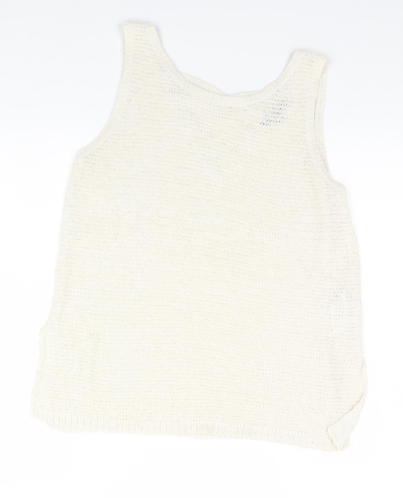 New Look Womens Ivory   Basic Tank Size 12