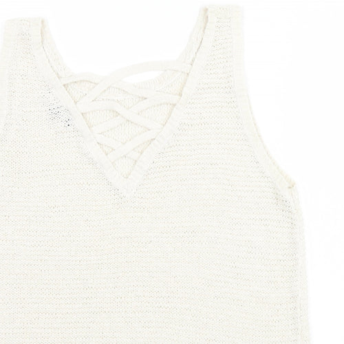 New Look Womens Ivory   Basic Tank Size 12