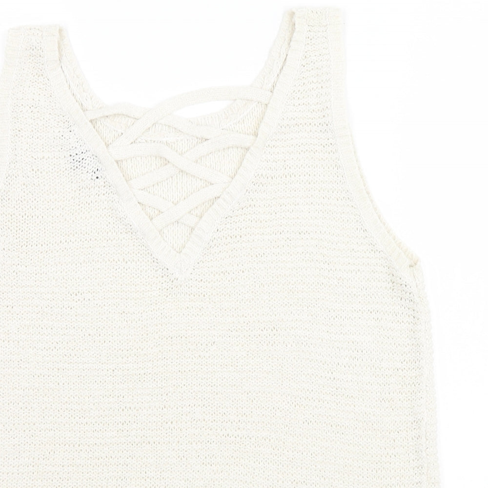 New Look Womens Ivory   Basic Tank Size 12