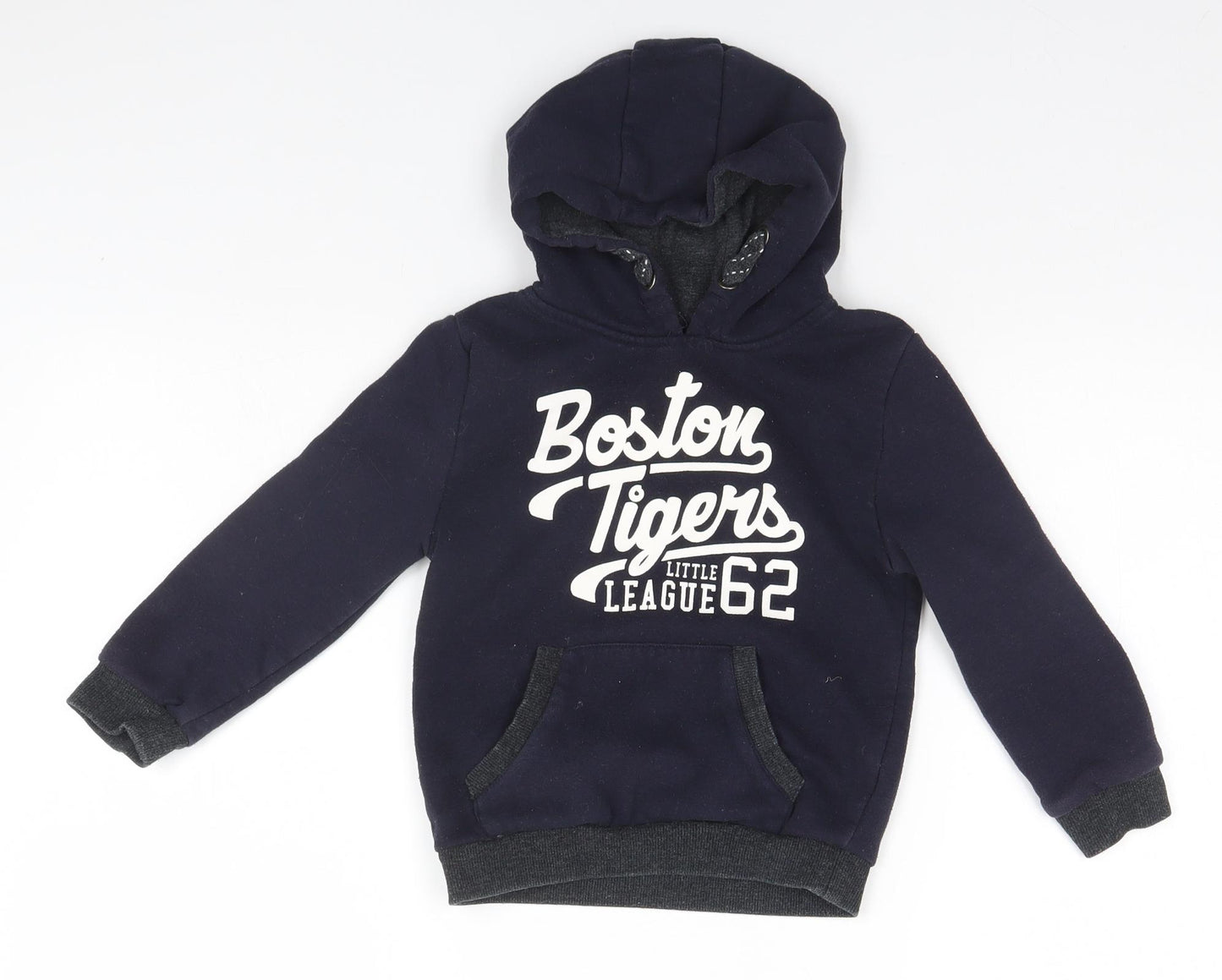 Primark Boys Blue   Pullover Hoodie Size 4-5 Years  - Boston Tigers