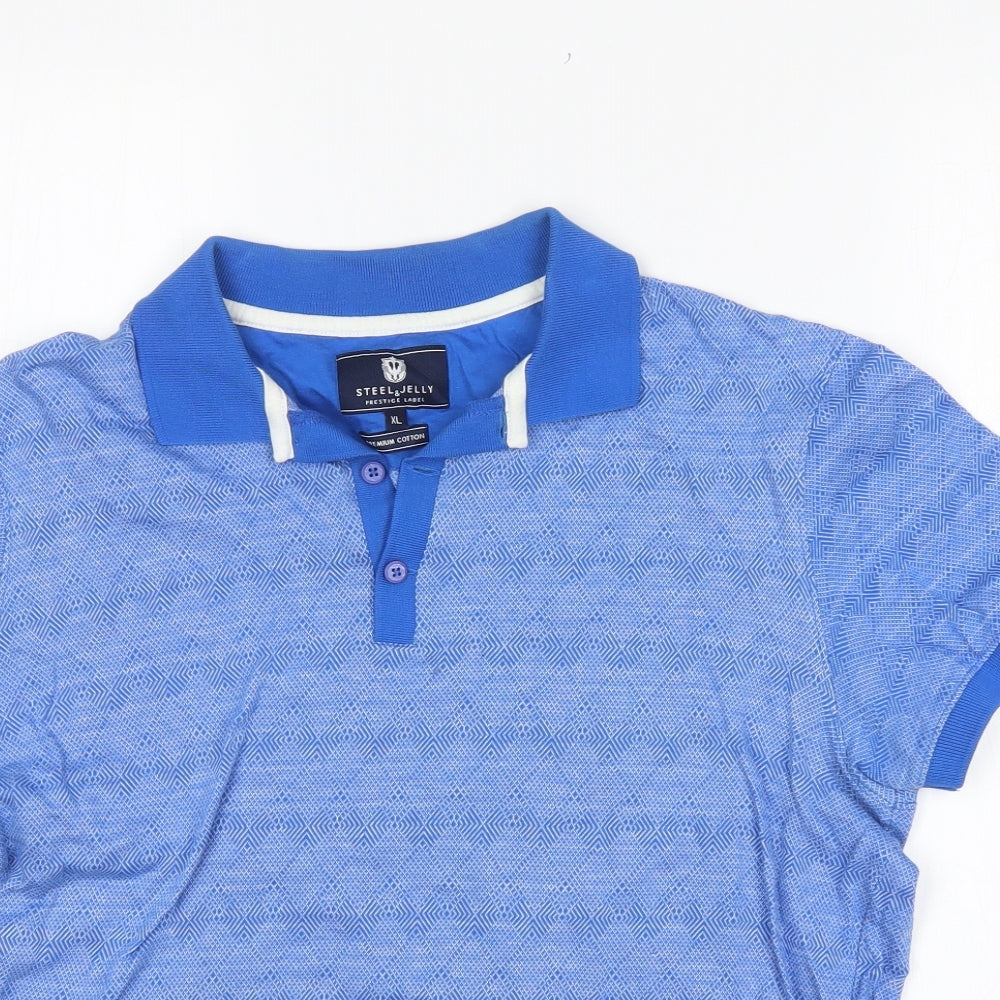 Steel & Jelly Mens Blue    Polo Size XL