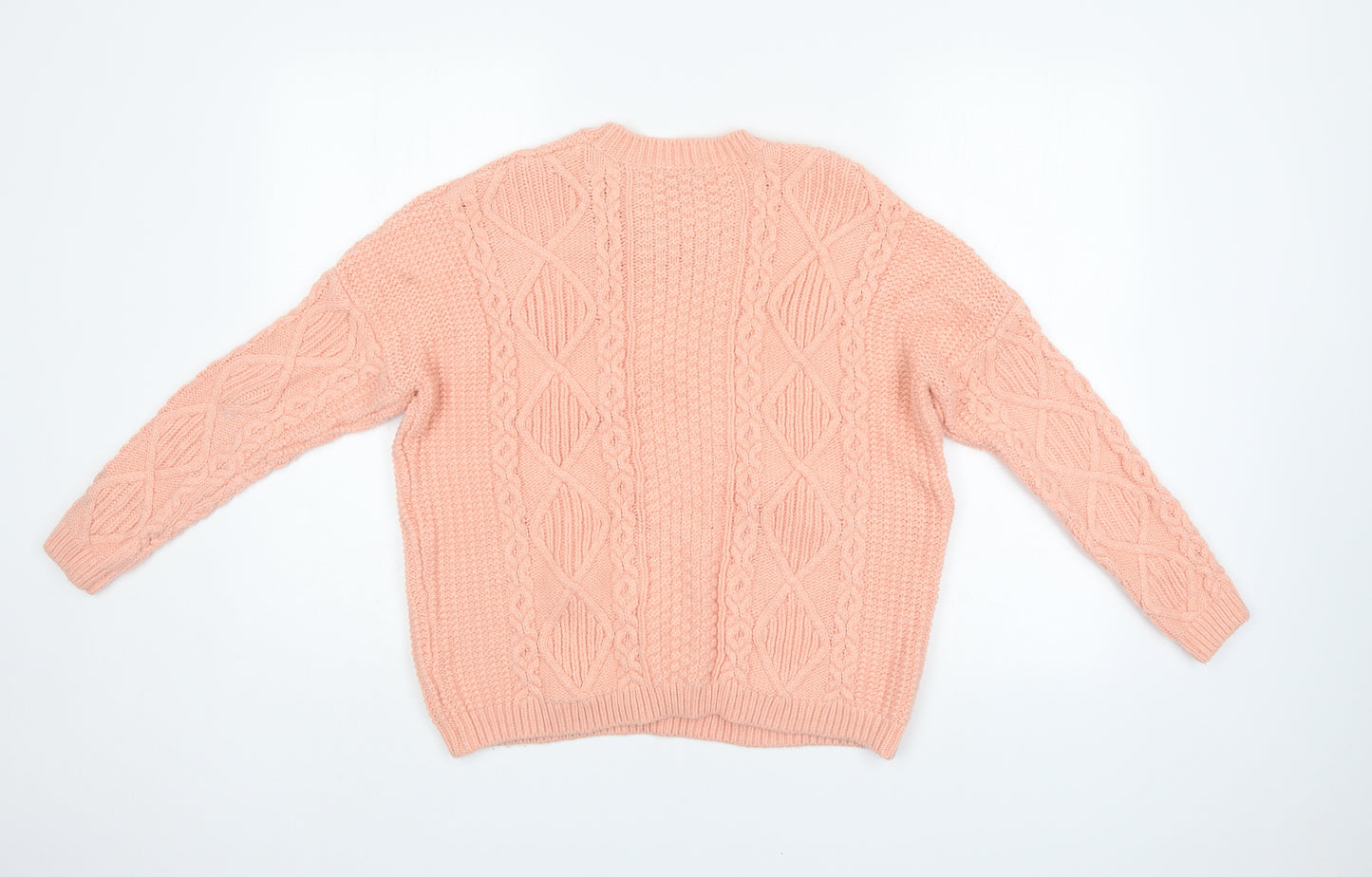 Top Shop Womens Pink Argyle/Diamond  Pullover Jumper Size 10