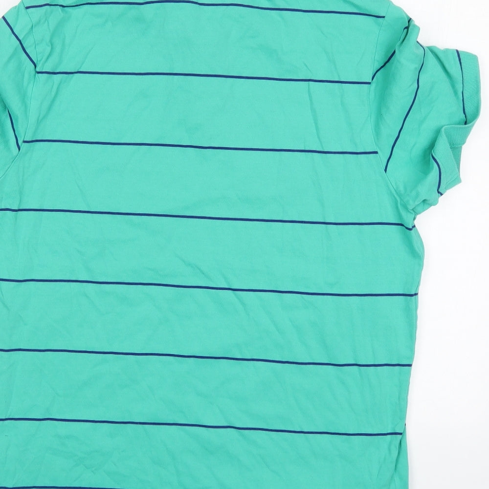 Nike Mens Green Striped   Polo Size XL