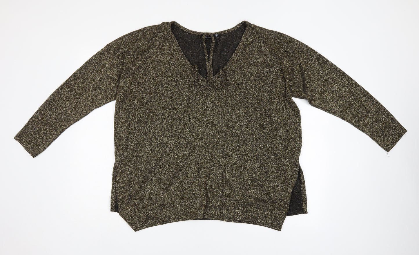 Boohoo Womens Gold   Basic Blouse Size 12