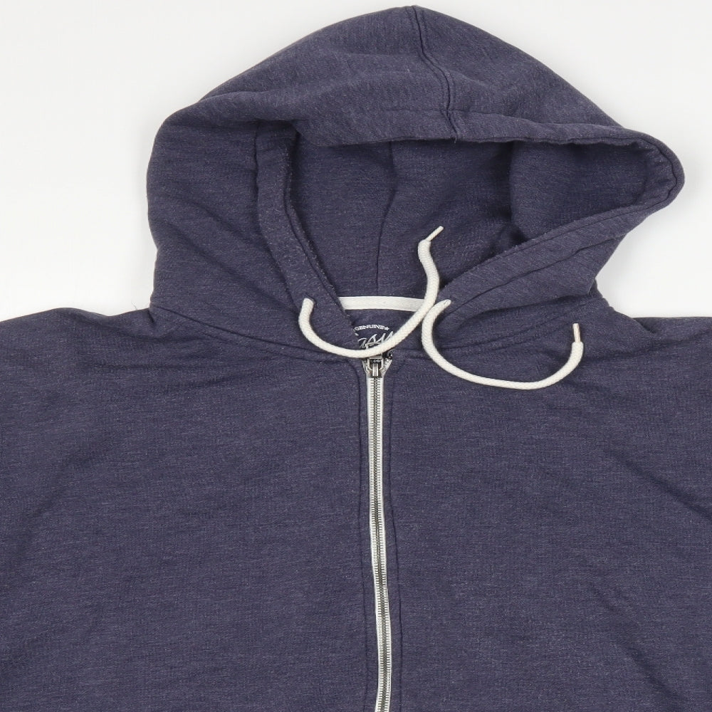 Easy Mens Blue   Full Zip Hoodie Size XL
