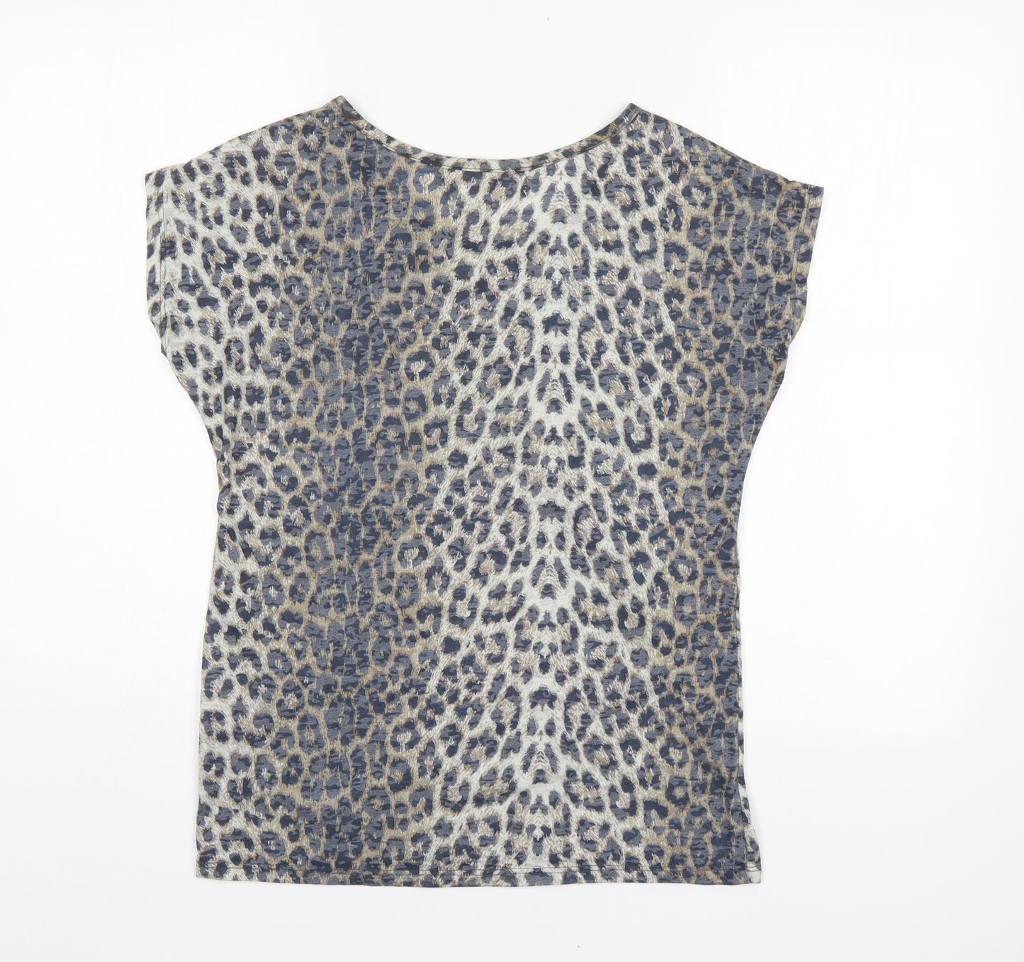 New Look Womens Multicoloured Animal Print  Basic Blouse Size 10
