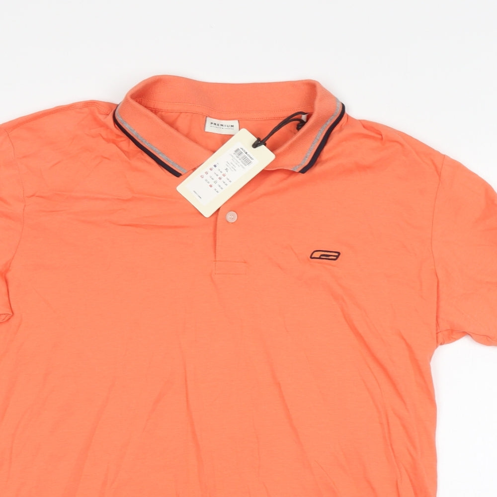 JACK & JONES Mens Orange    Polo Size XL
