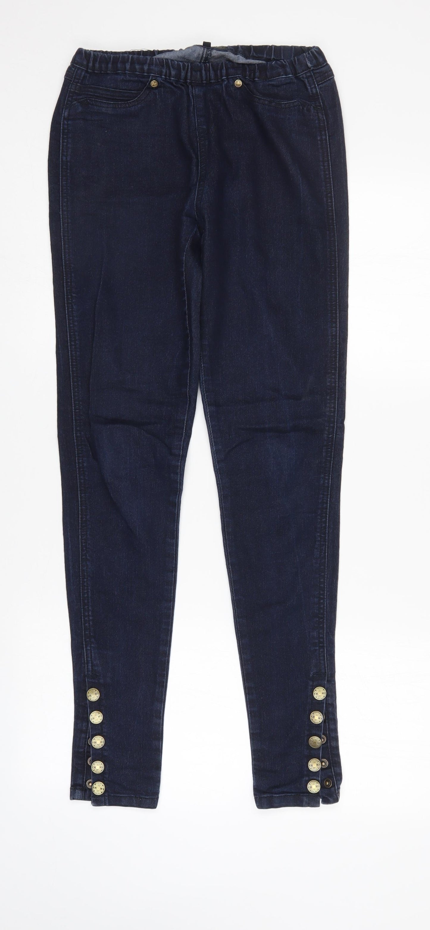 YESYES Womens Blue   Tapered Jeans Size 10 L30 in - Elastic Waist