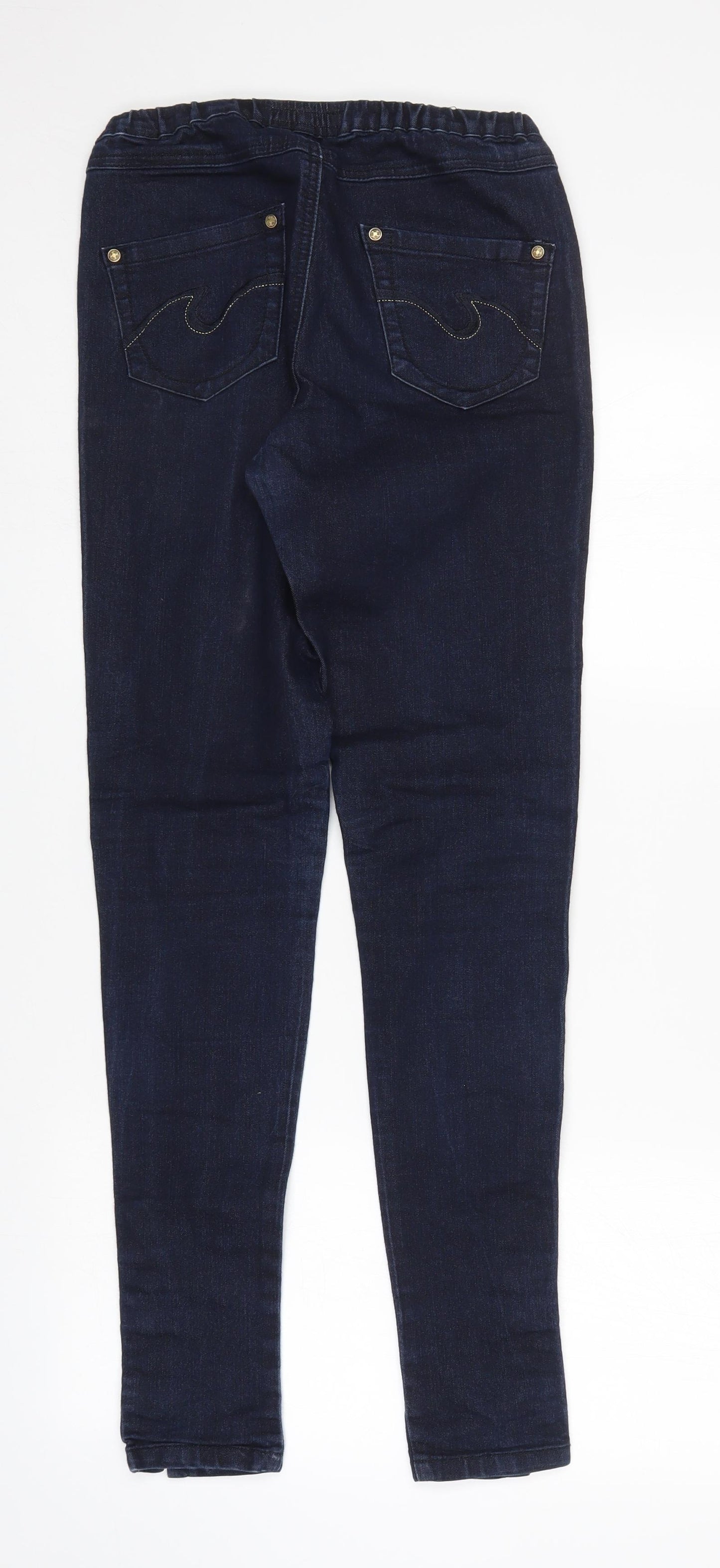 YESYES Womens Blue   Tapered Jeans Size 10 L30 in - Elastic Waist