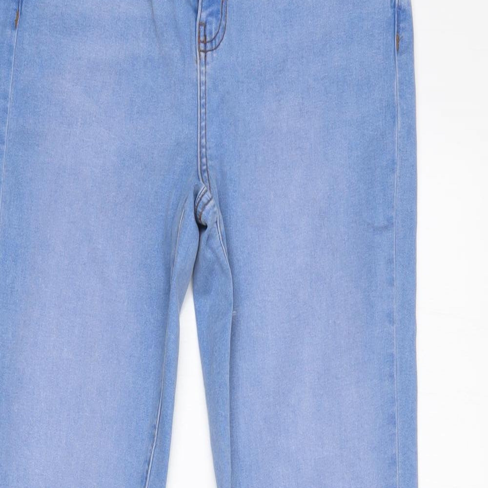 Denim & Co. Womens Blue   Tapered Jeans Size 12 L29 in - Elastic Waist