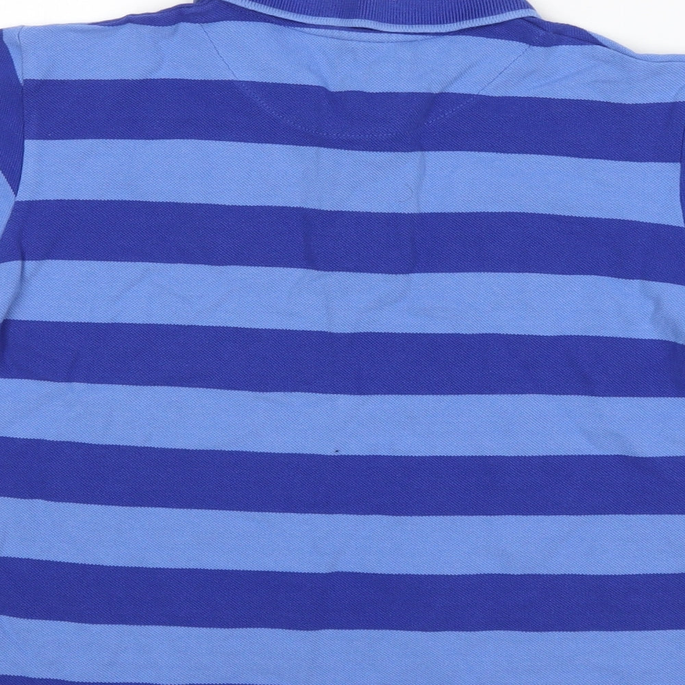 Lyle & Scott Boys Blue Striped  Basic Polo Size 12-13 Years