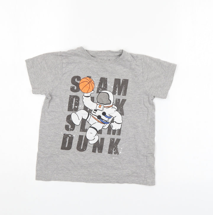 Primark Boys Grey   Basic Polo Size 5-6 Years