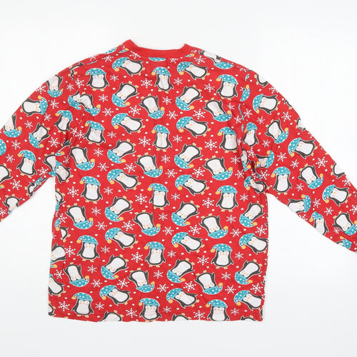 Preworn Mens Red    Pyjama Top Size M  - chrismas sleepwear