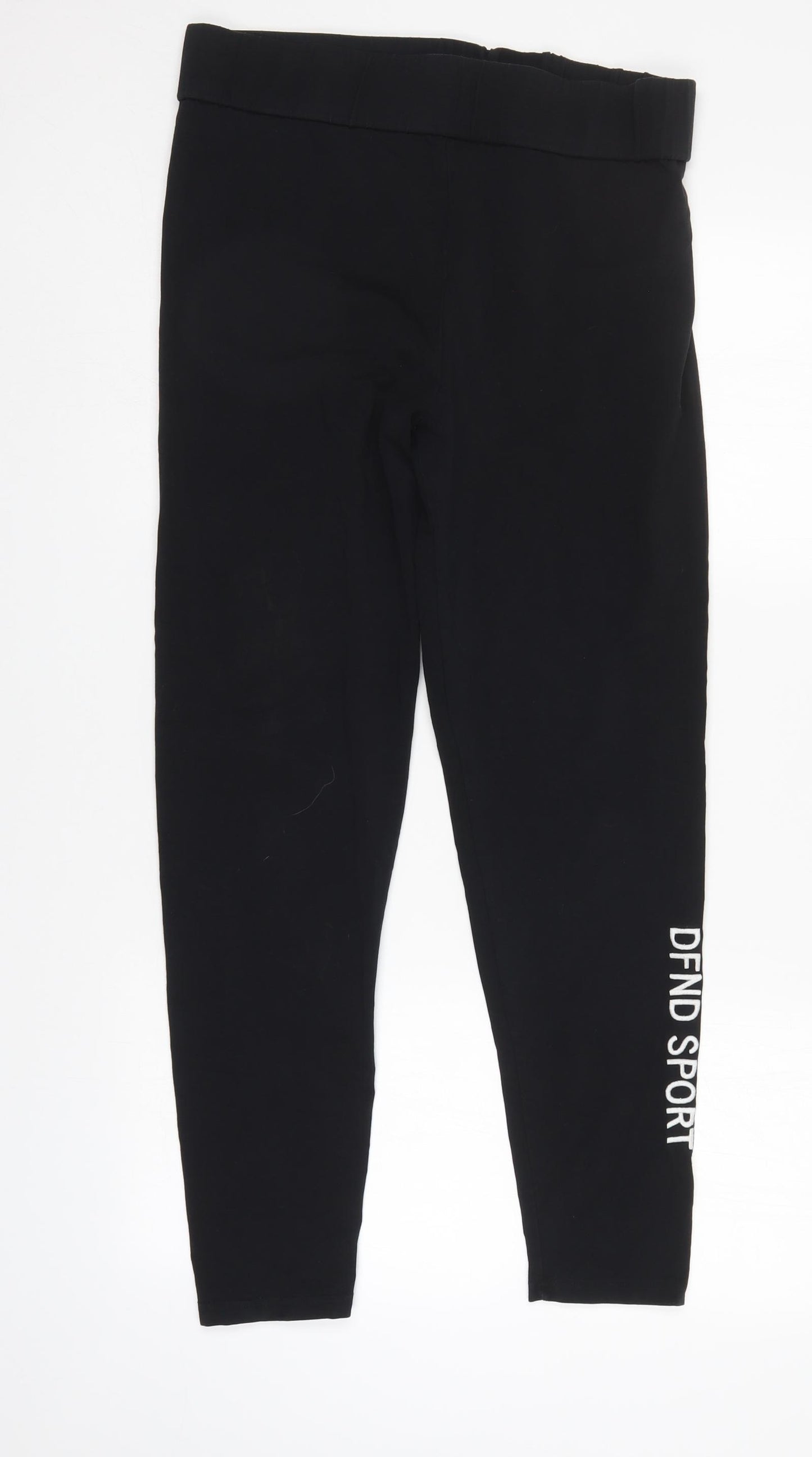DFND Womens Black   Sweatpants Leggings Size 16 L27 in