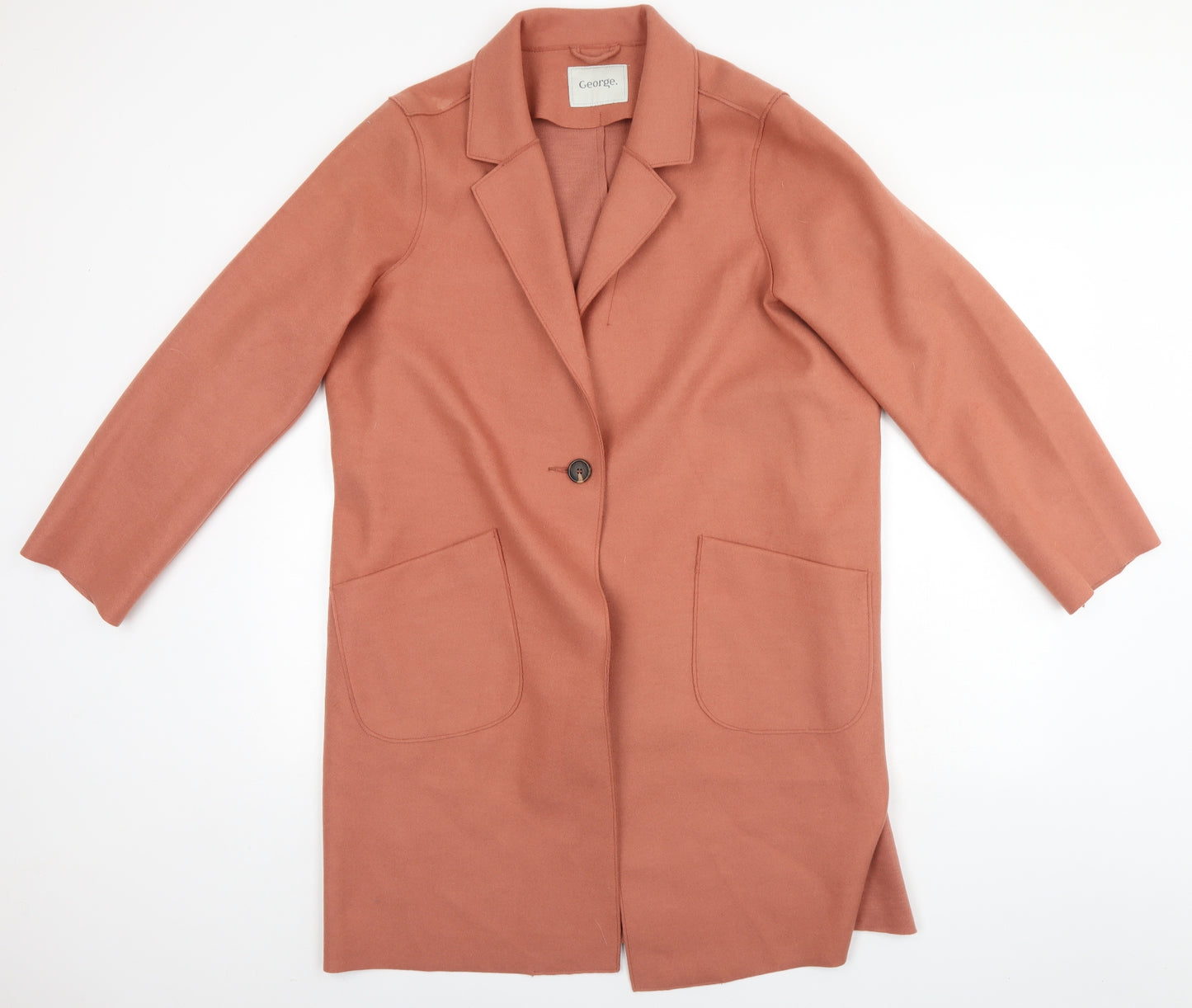 George Womens Beige   Overcoat Coat Size 16