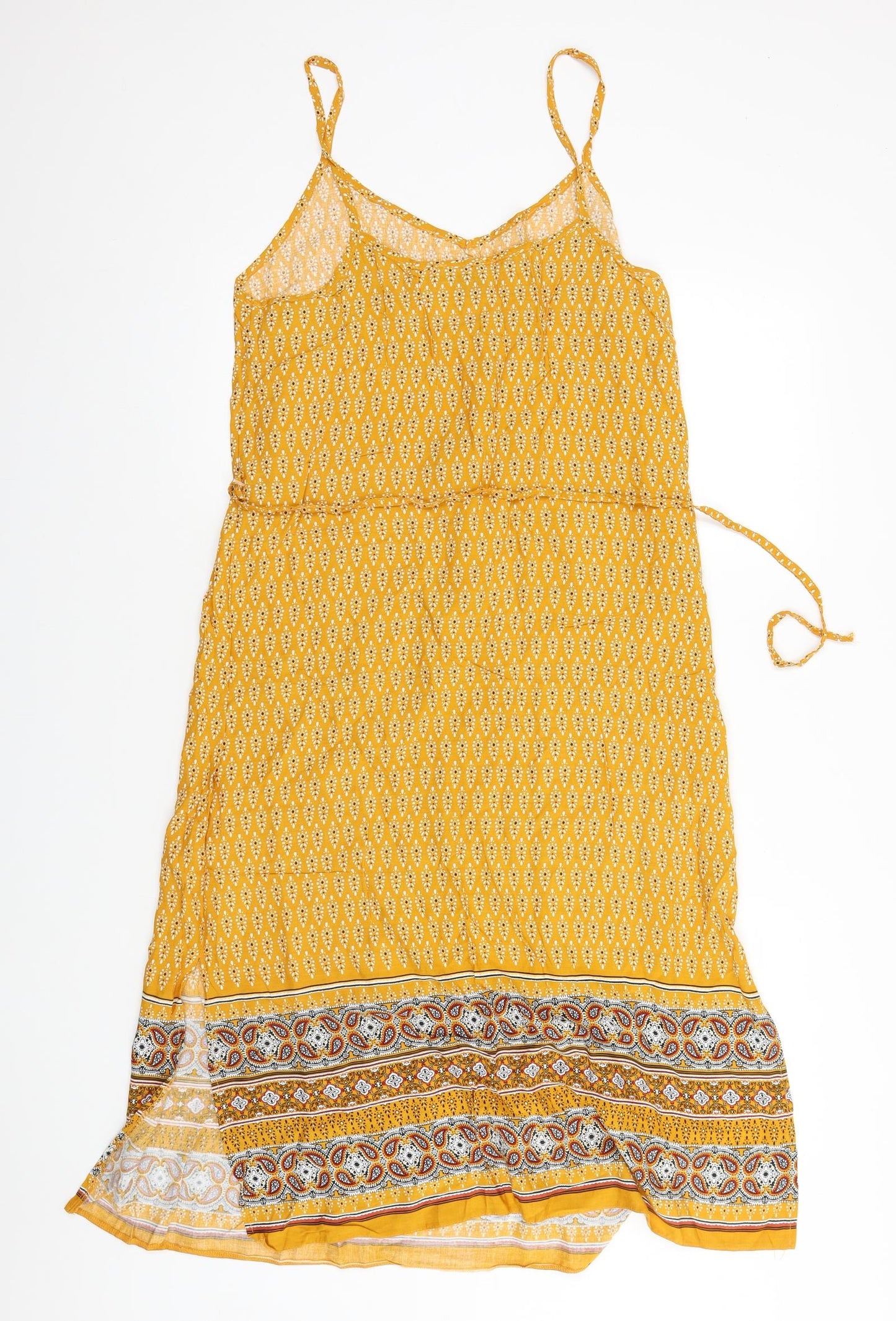 Primark Womens Orange Floral  A-Line  Size 14