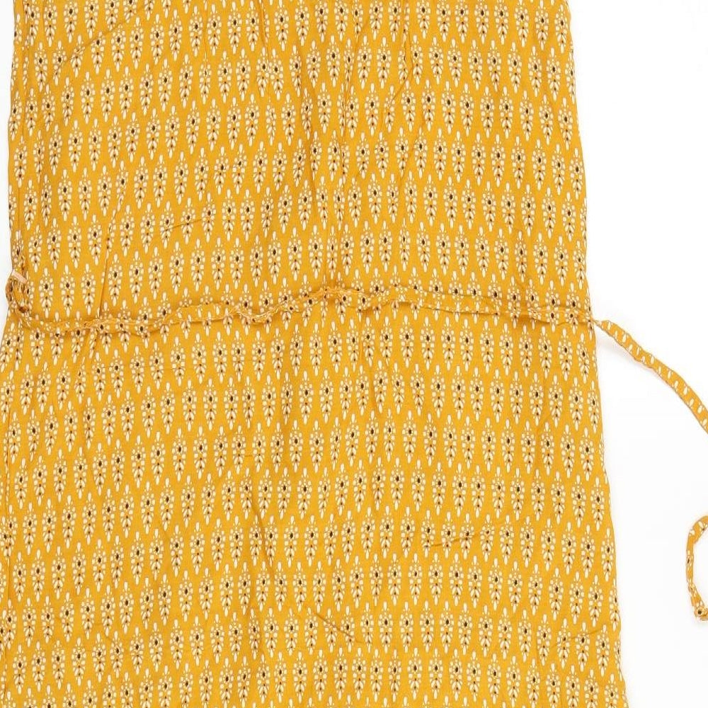 Primark Womens Orange Floral  A-Line  Size 14