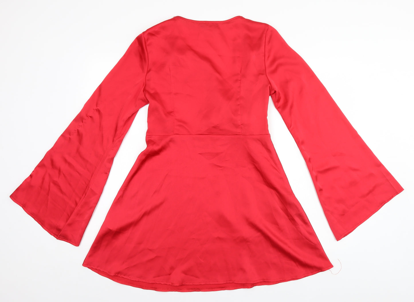 PRETTYLITTLETHING Womens Red   Basic Blouse Size 10