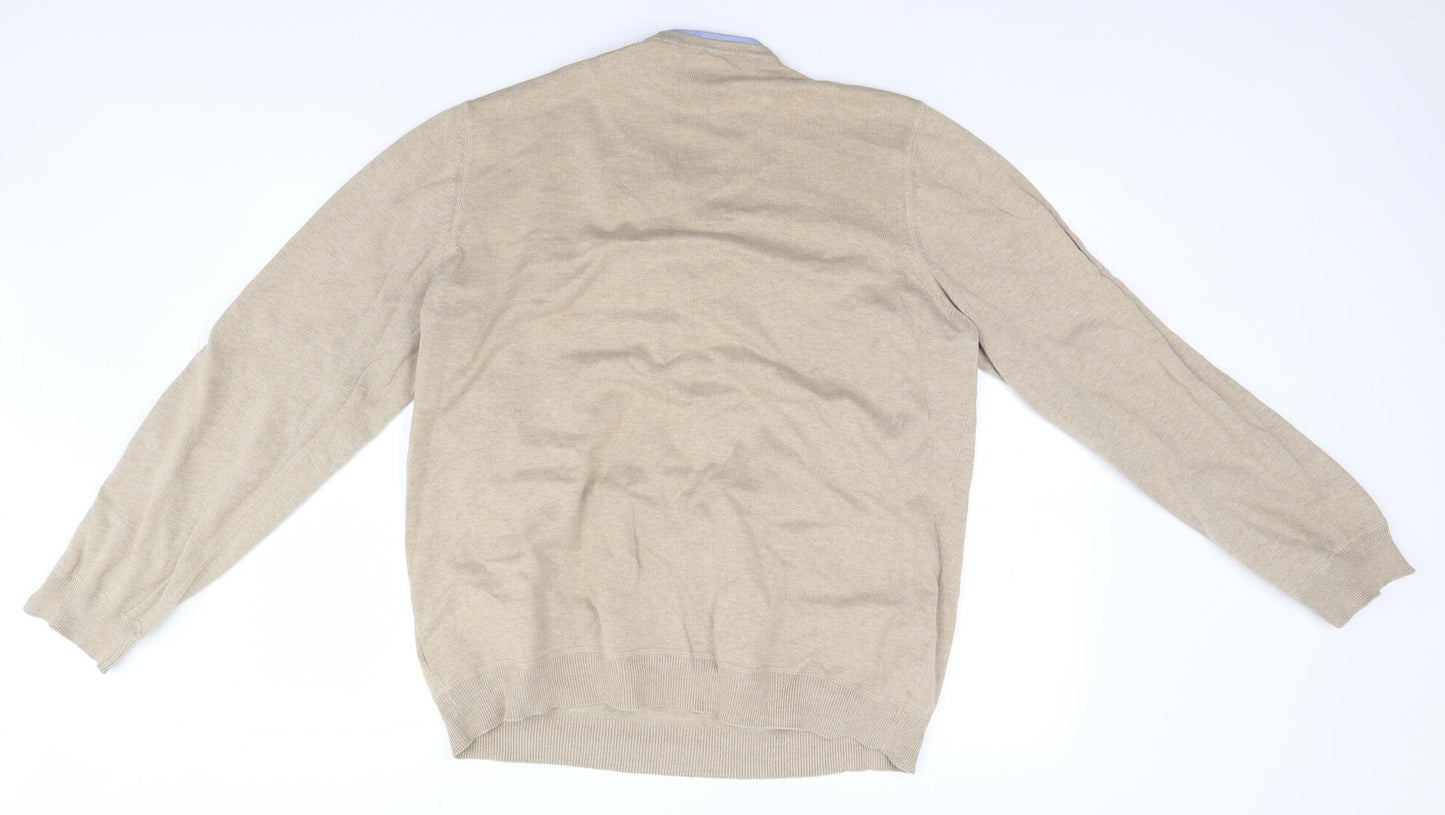 Marks and Spencer Mens Beige   Pullover Jumper Size XL