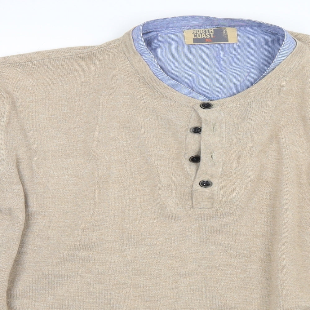 Marks and Spencer Mens Beige   Pullover Jumper Size XL