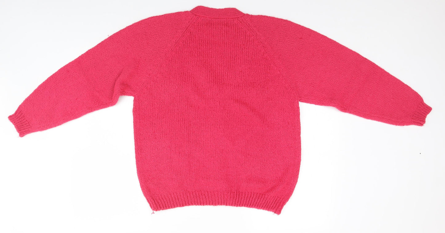 Milano Womens Pink   Cardigan Jumper Size M