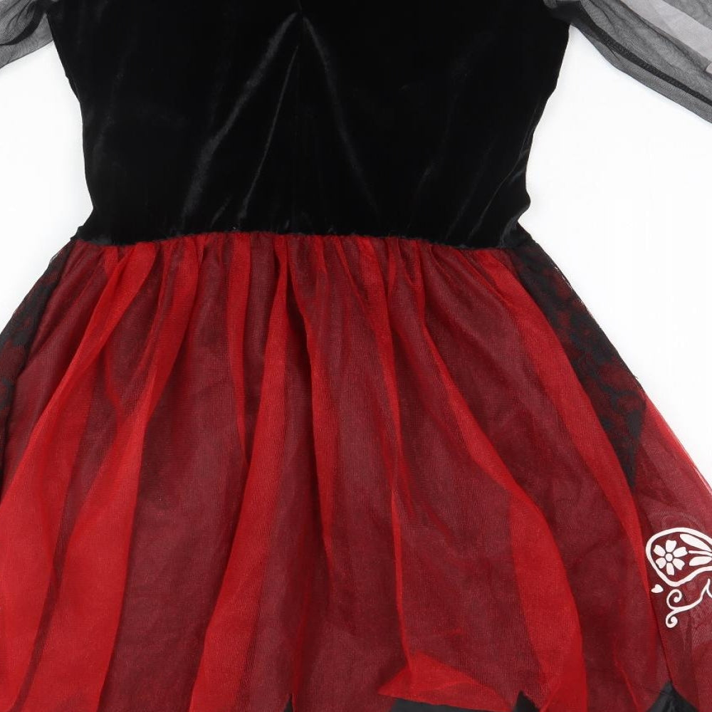 George Womens Black   A-Line  Size 12  - Day of the Dead