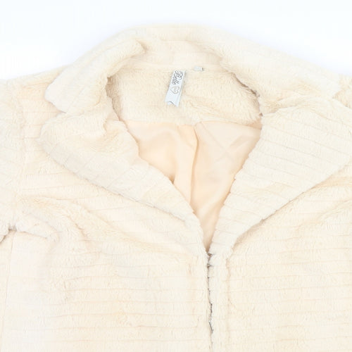 Belle Womens Beige   Overcoat Coat Size M