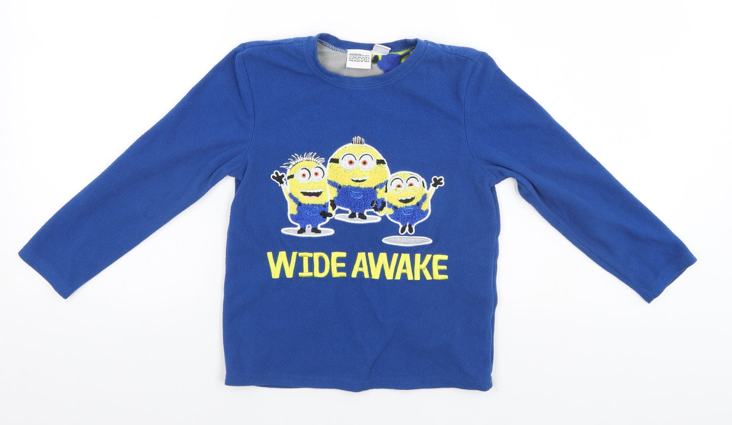 Minions Boys Blue   Pullover Jumper Size 5-6 Years  - Wide Awake