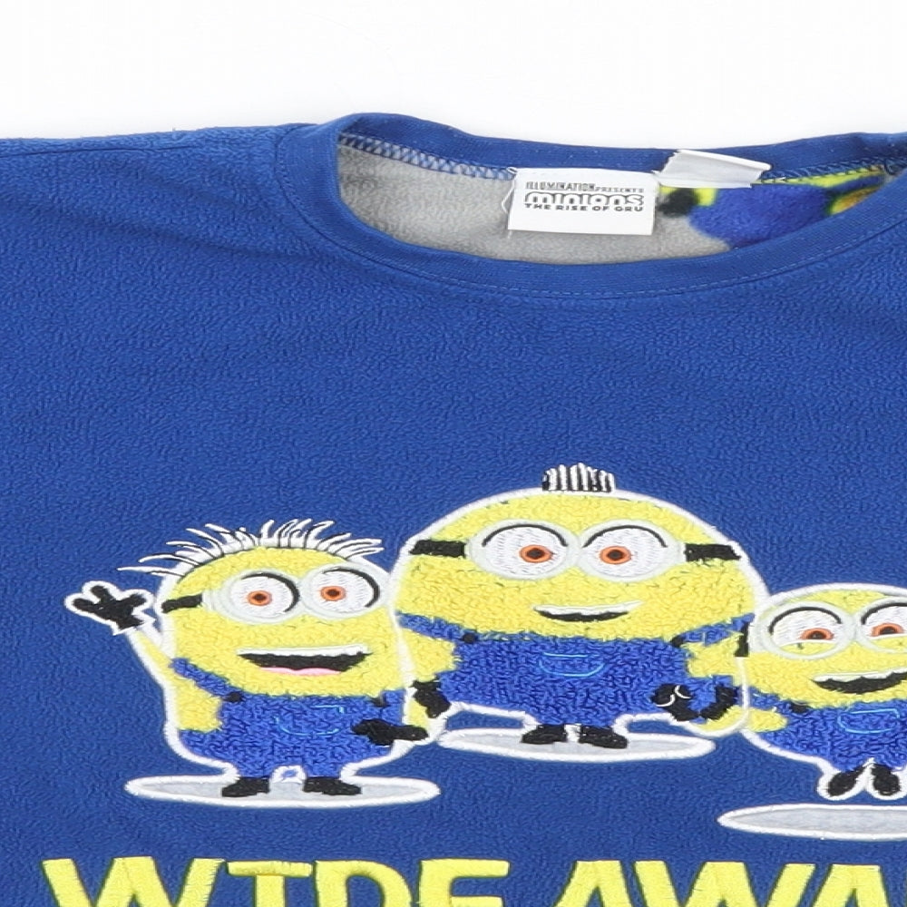 Minions Boys Blue   Pullover Jumper Size 5-6 Years  - Wide Awake