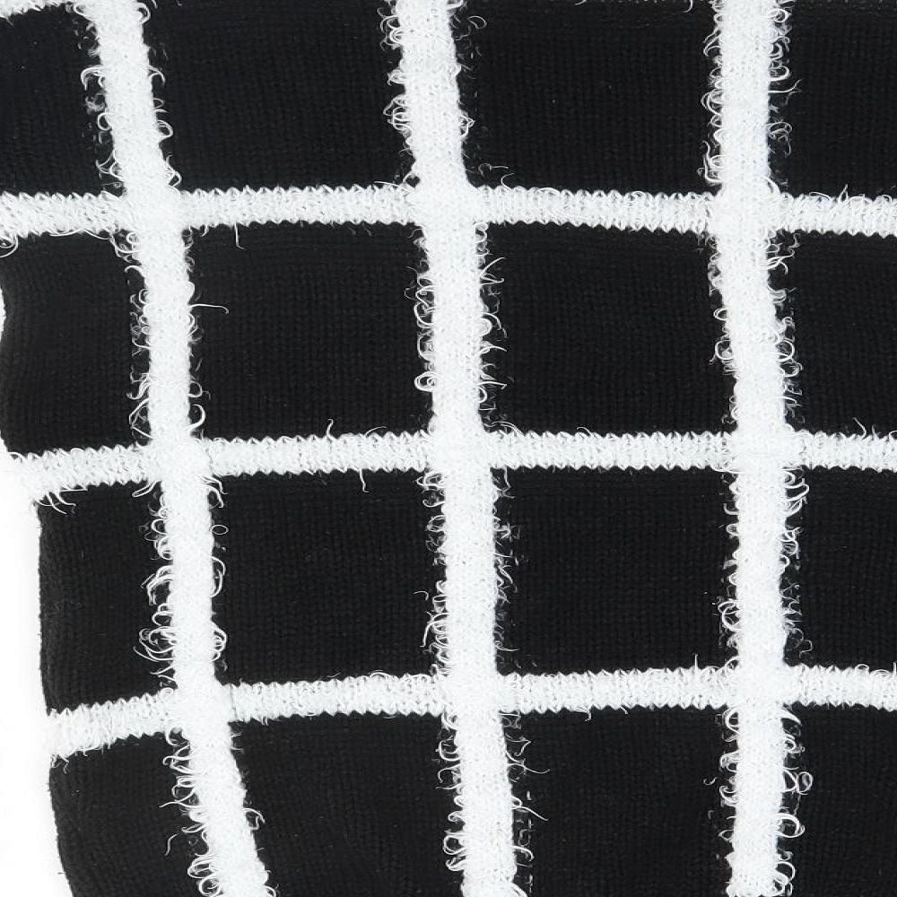 Tokyo Laundry Womens Black Plaid  Pullover Jumper Size 8