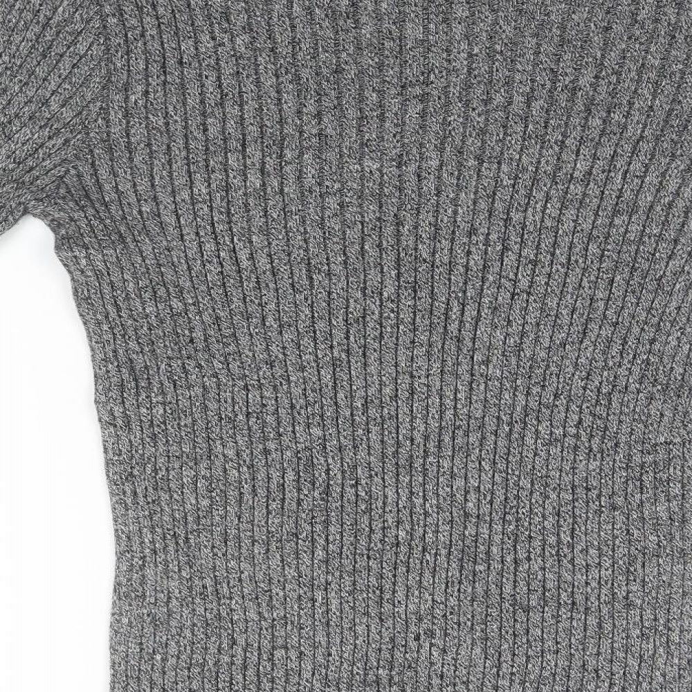 Cedar Wood State Mens Grey Striped  Pullover Jumper Size M