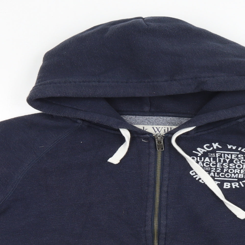 Jack Wills Womens Blue   Full Zip Jumper Size 12