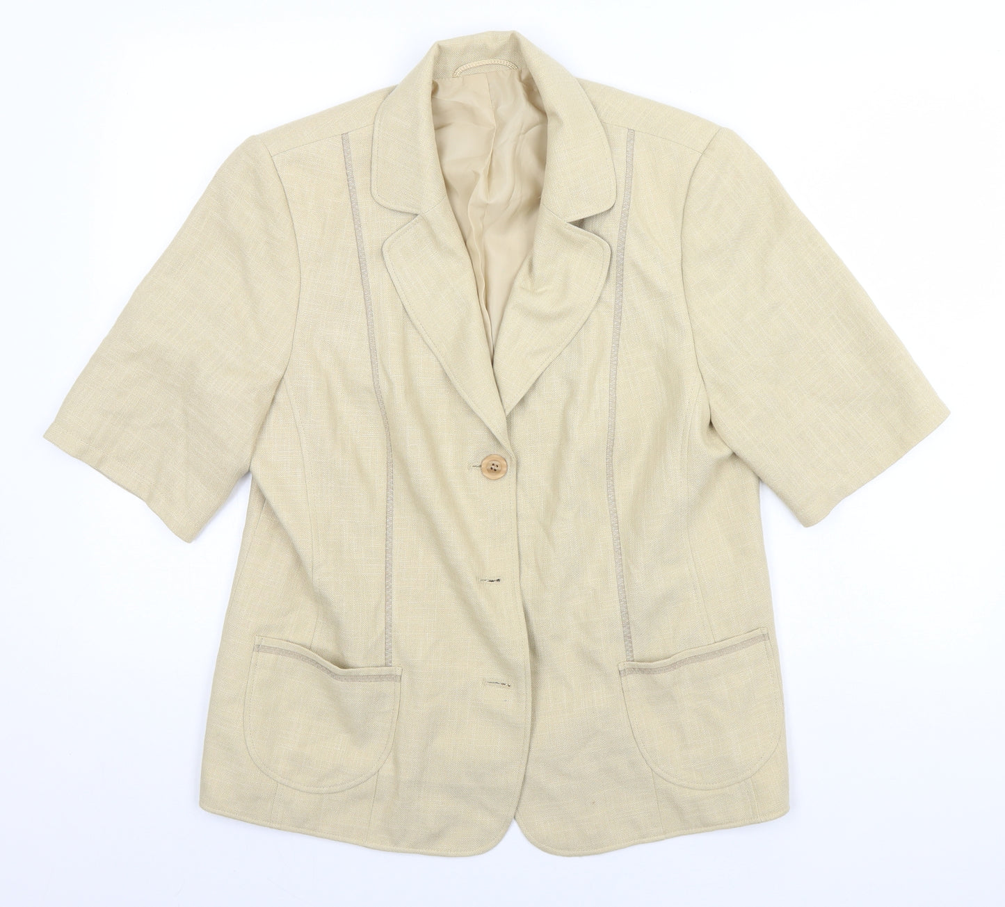 Kristen Womens Beige   Jacket Blazer Size 18