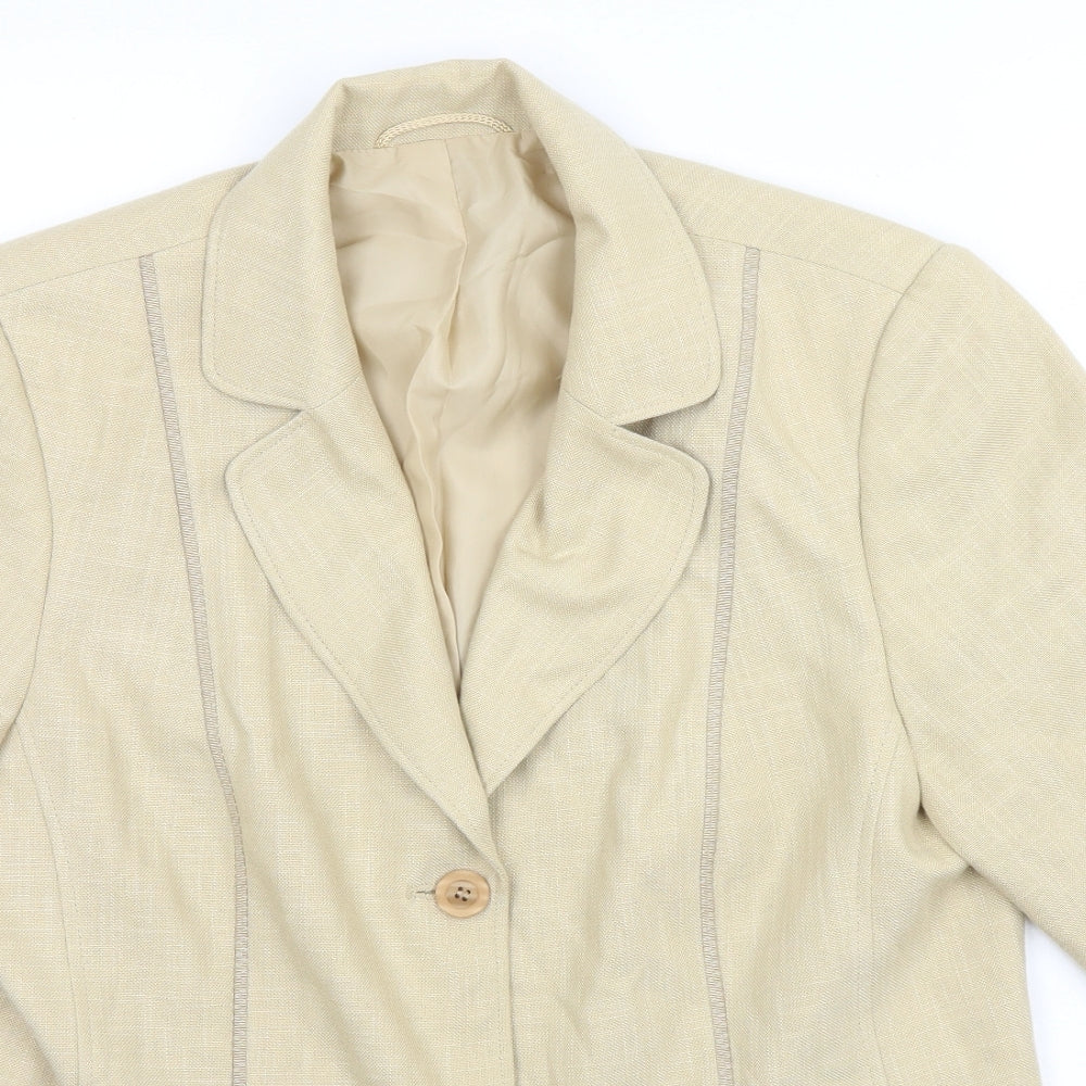 Kristen Womens Beige   Jacket Blazer Size 18
