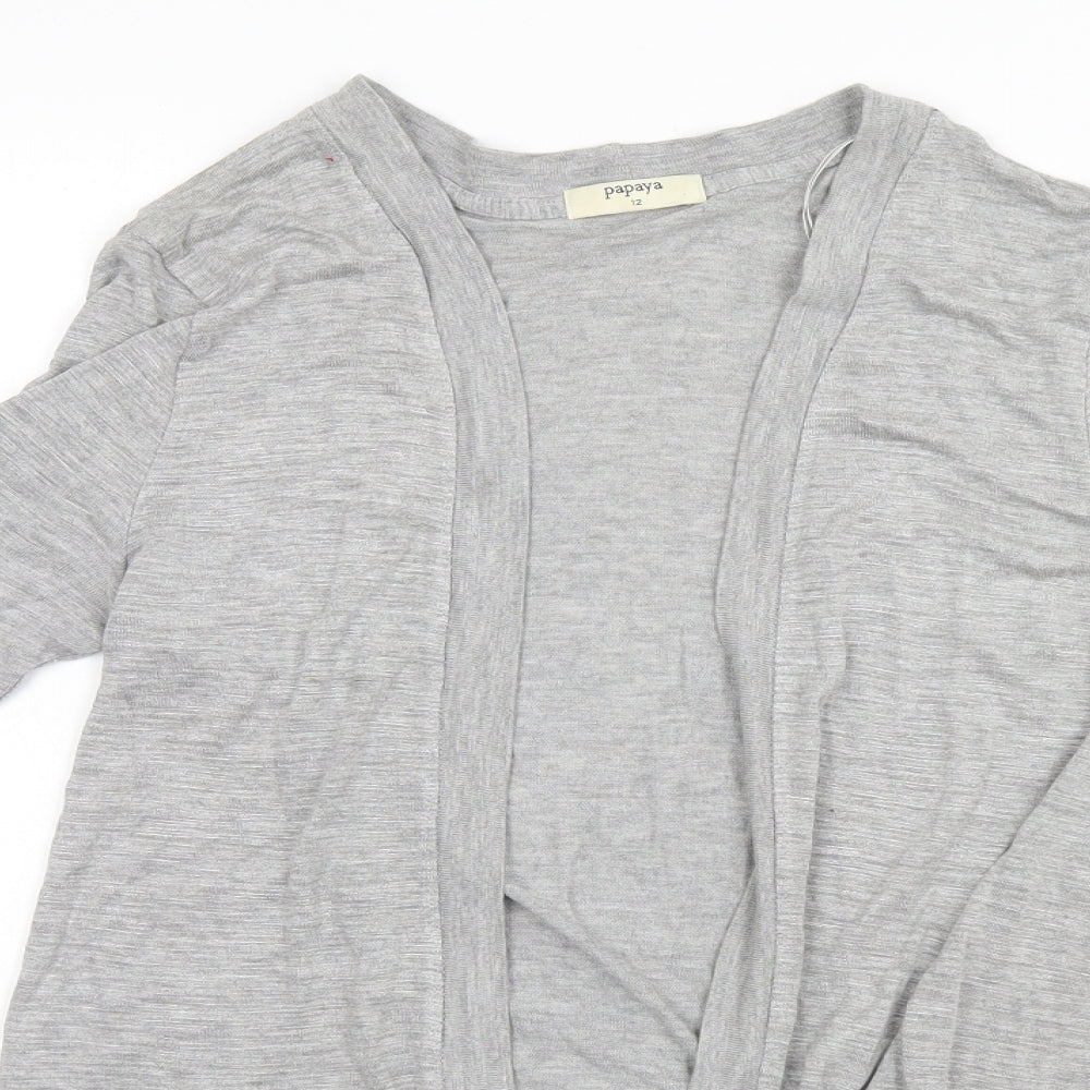 Papaya Womens Grey   Cardigan Jumper Size 12