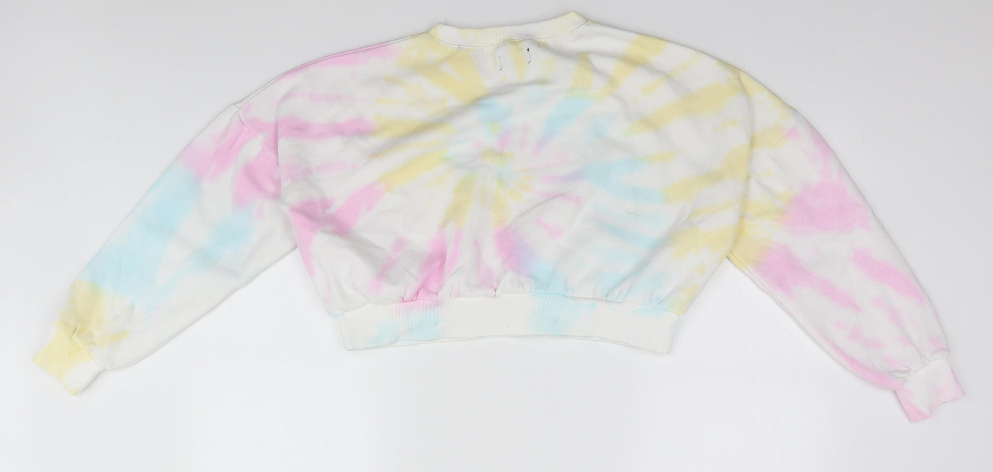 PRETTYLITTLETHING Womens Multicoloured Geometric  Pullover Jumper Size S