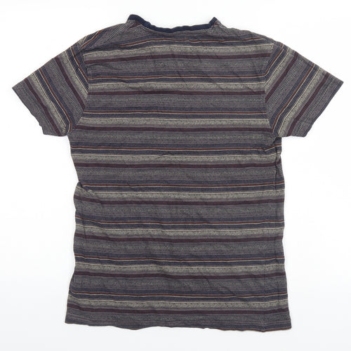 Peacocks Mens Brown Striped   T-Shirt Size S
