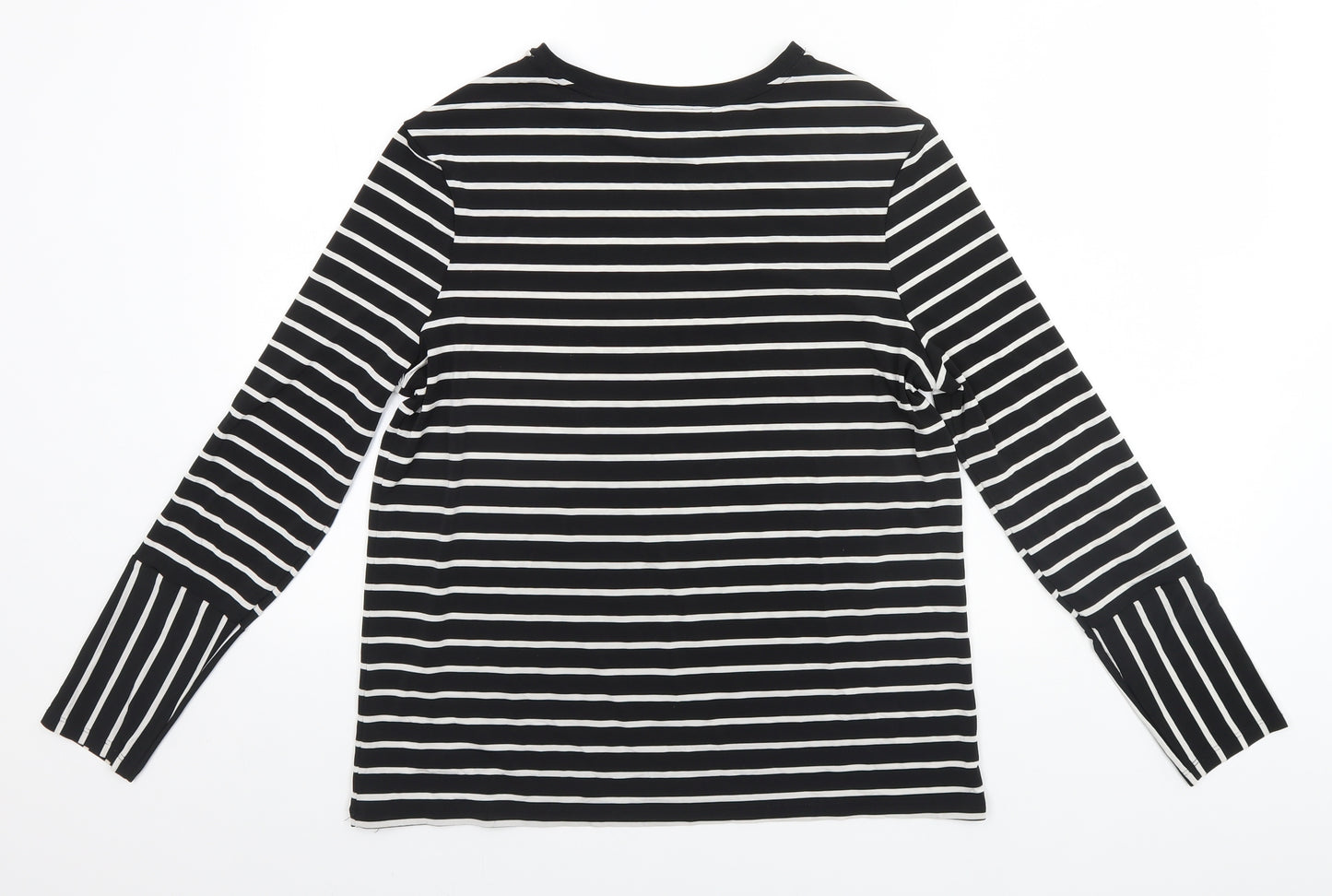 Autograph Womens Black Striped  Basic T-Shirt