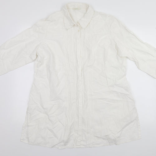 Marks and Spencer Womens White   Basic Button-Up Size 20
