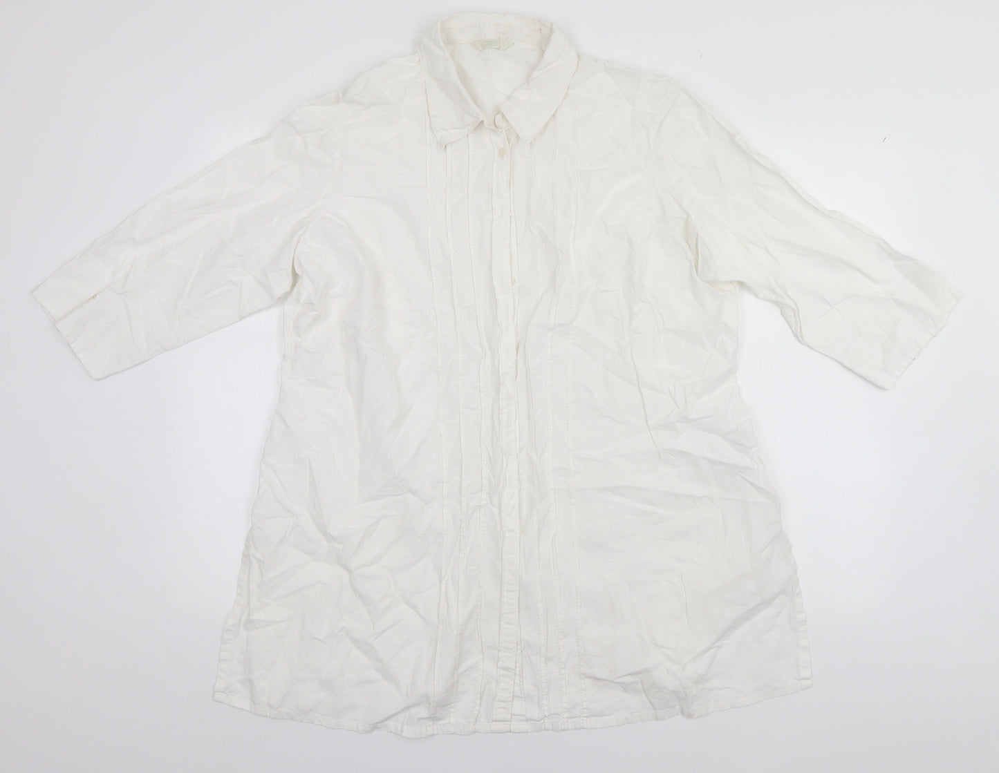 Marks and Spencer Womens White   Basic Button-Up Size 20