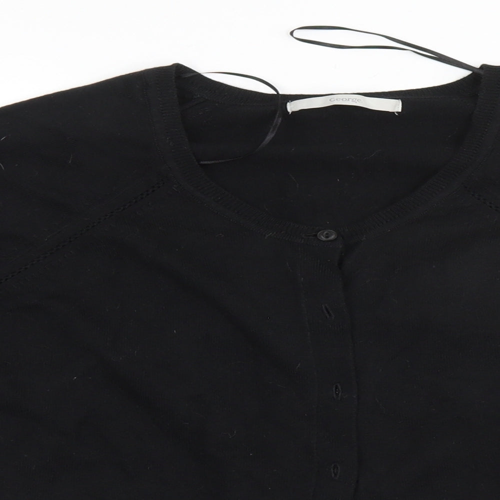 George Womens Black   Cardigan Jumper Size 16