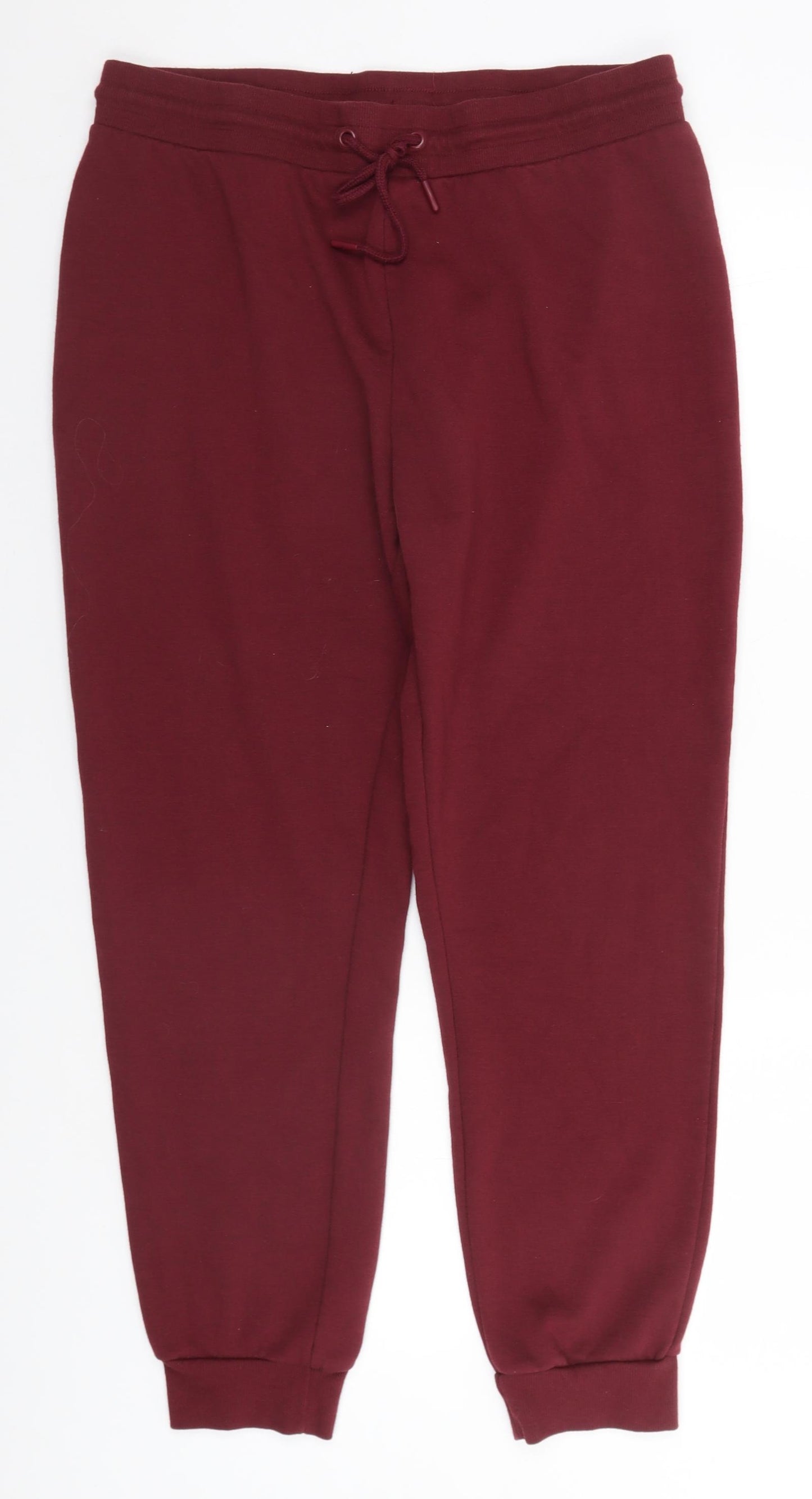 Primark Womens Red   Sweatpants Trousers Size 14 L26 in
