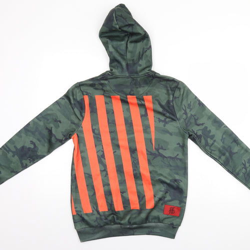 DFND Mens Green Camouflage  Pullover Hoodie Size S