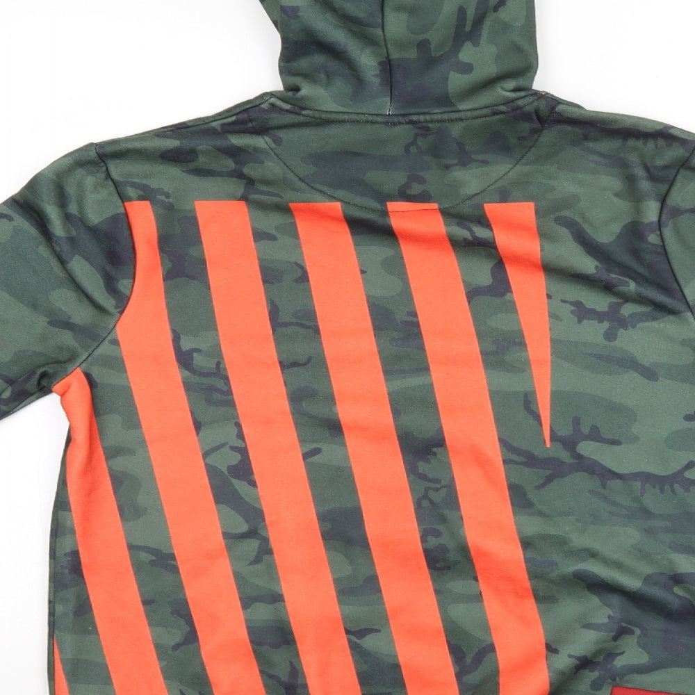 DFND Mens Green Camouflage  Pullover Hoodie Size S